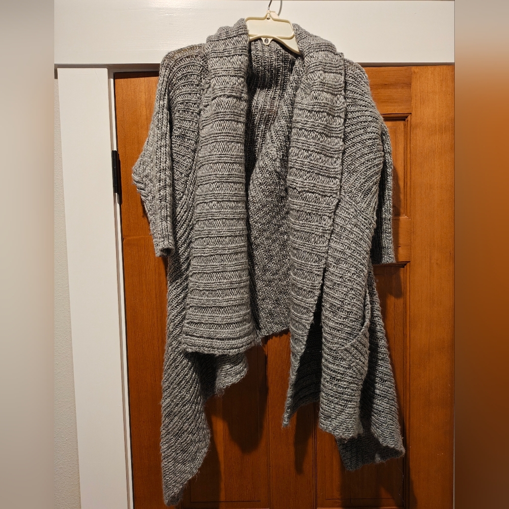 Vintage Abercrombie & Fitch Waterfall Cable Cardigan Sweater Sz XS / S Oversized
